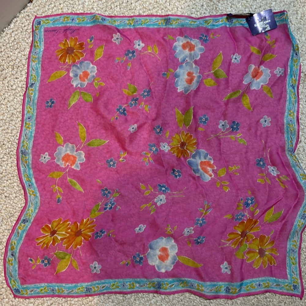 Vintage silk square scarf